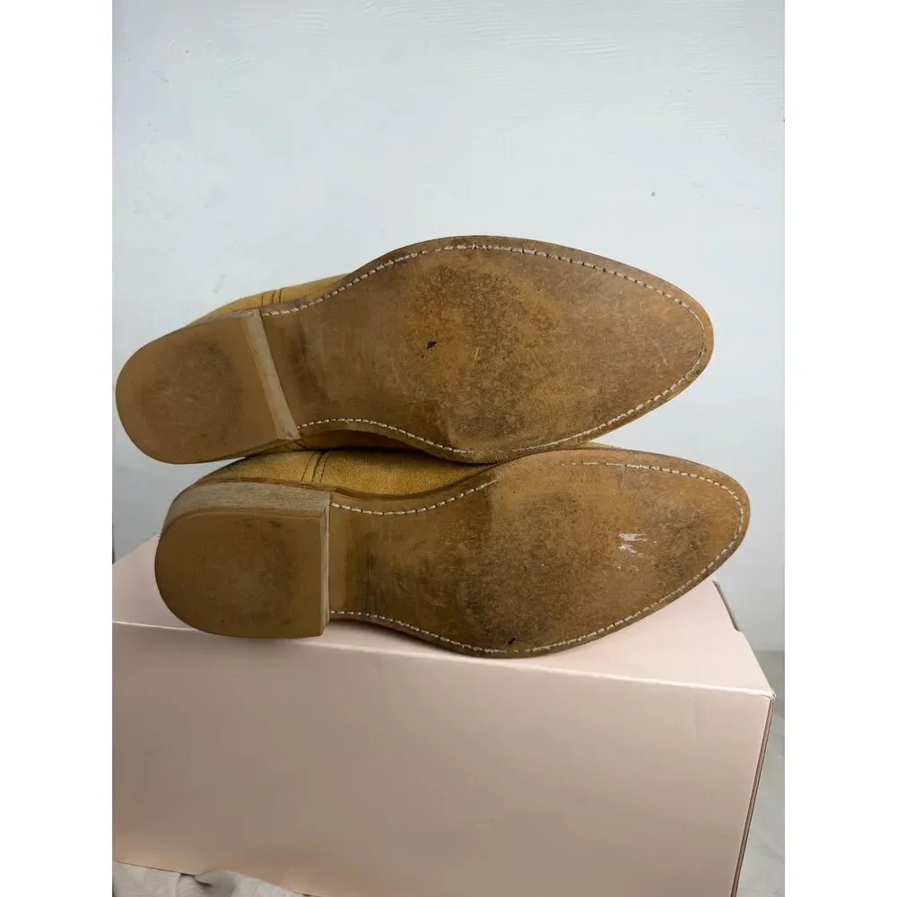 Vintage Laredo Cowboy Boot Mens 10.5 Extra Wide Drew 68216 Tan Suede Western EW